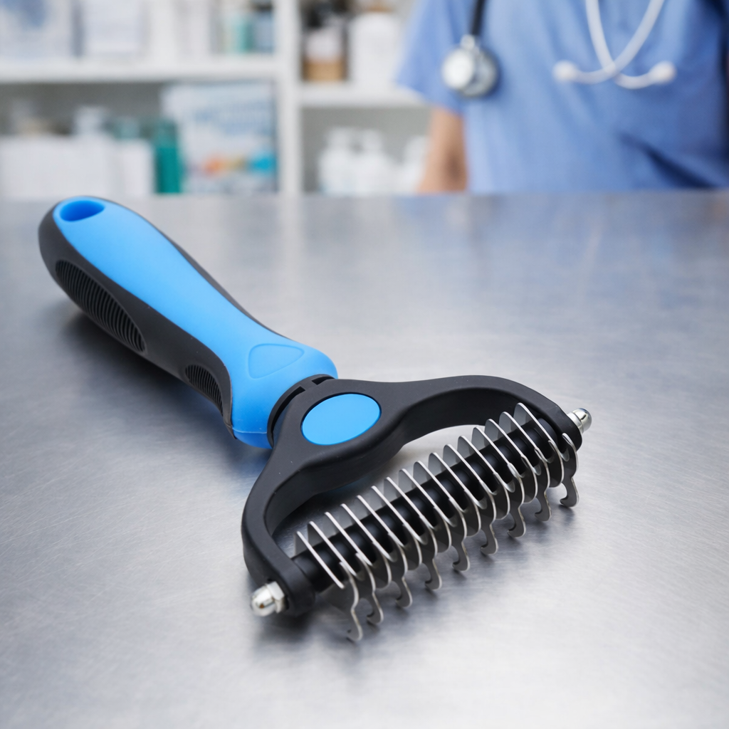 FURFLOW – Spazzola doppia per rimuovere il pelo morto da cani e gatti