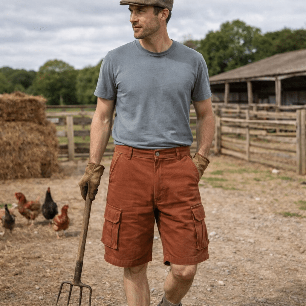 RUGGAREX – Pantaloncini Cargo da Uomo Leggeri con Tasche Multiple Casual