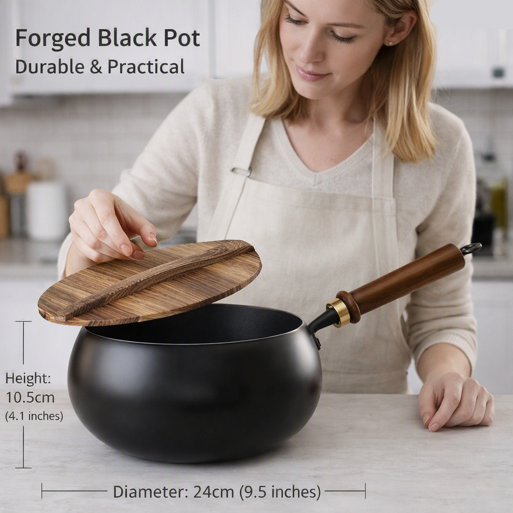 CASTFORGE - Heavy-Duty Cast Iron Skillet with Lid for Versatile Cooking