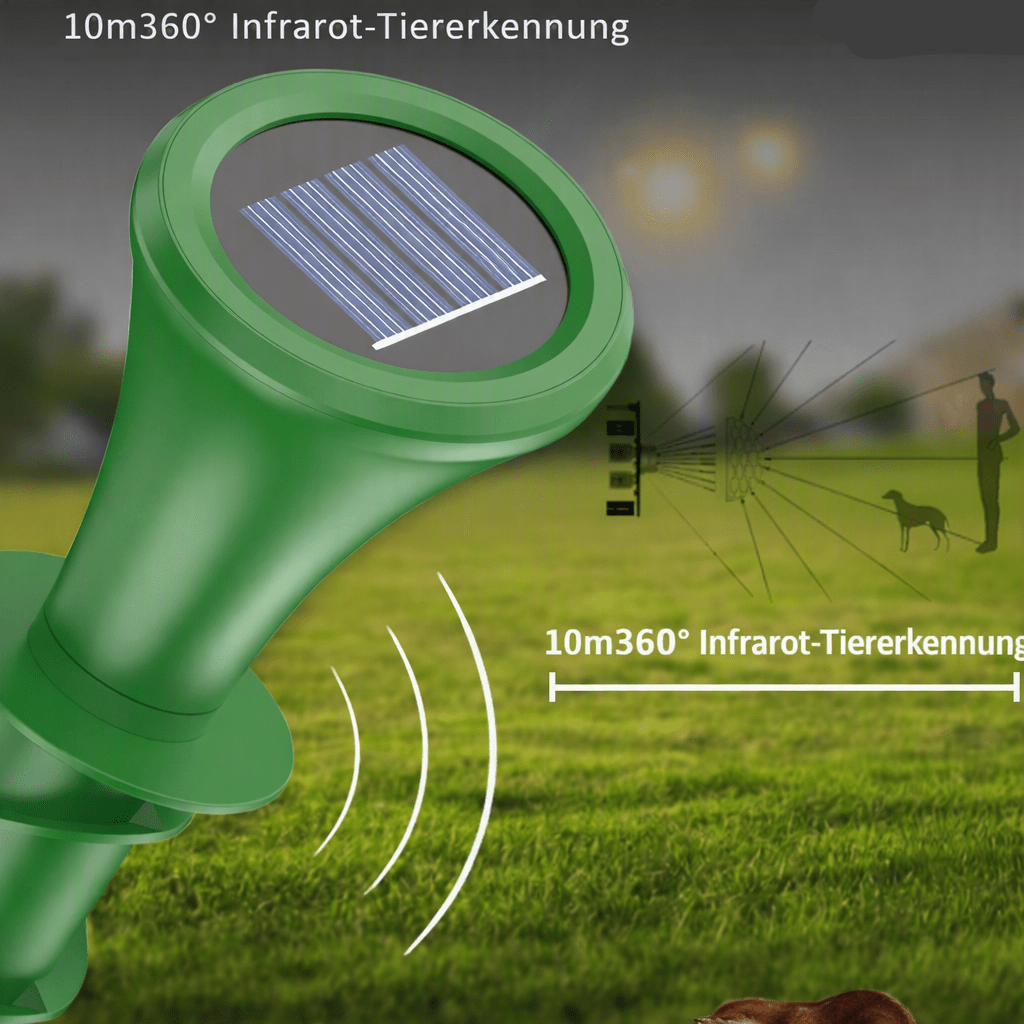 VERDAGUARD – Solar Mole Repellent with Silent Vibration for Eco-Friendly Garden Protection
