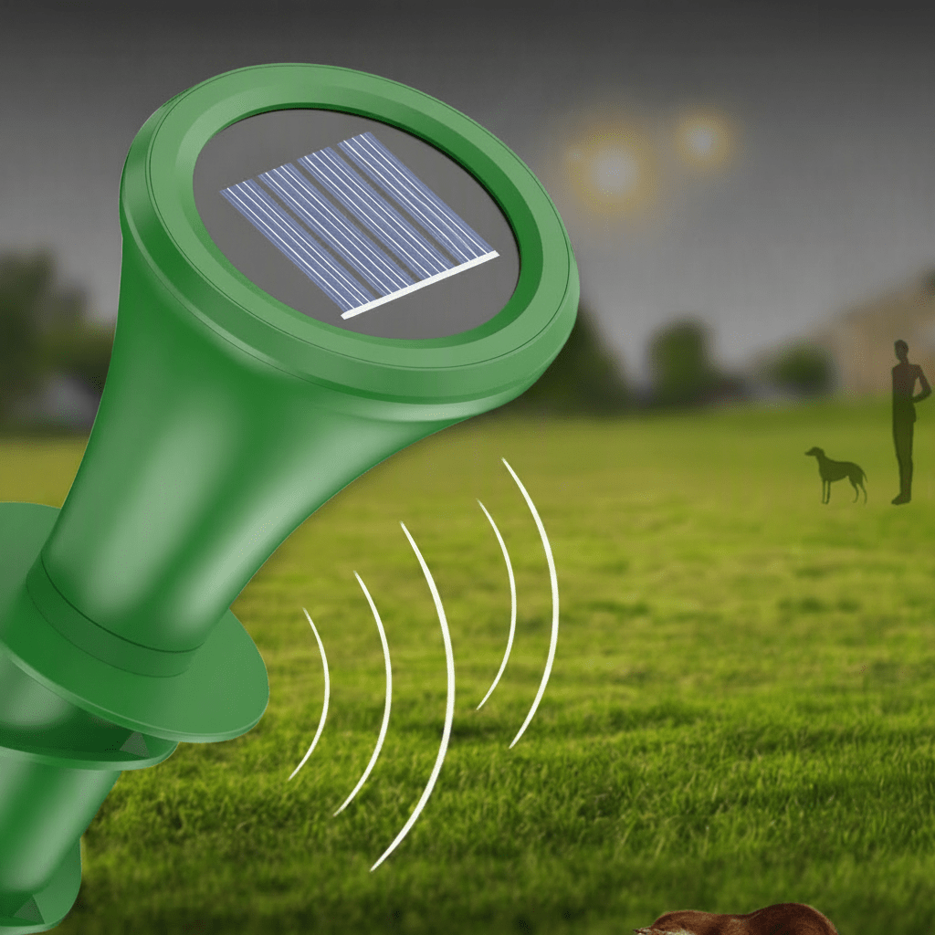 VERDAGUARD – Solar Mole Repellent with Silent Vibration for Eco-Friendly Garden Protection