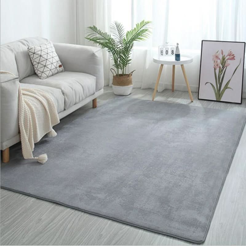 Coral Living Room Rug - Non-Slip & Soundproof Fleece Area Rug in 12 Colors 3