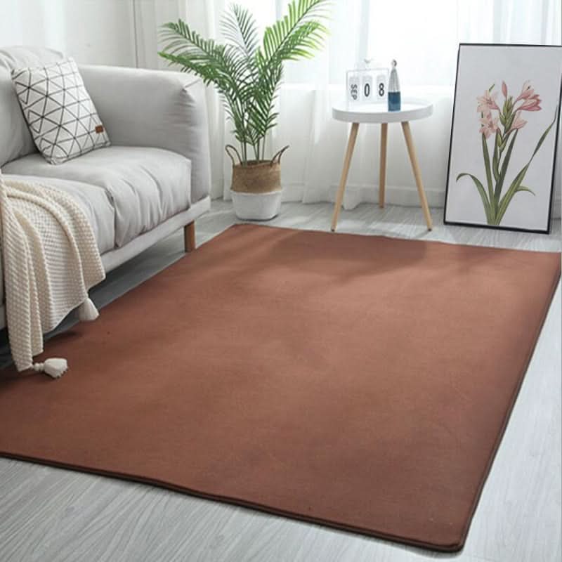 Coral Living Room Rug - Non-Slip & Soundproof Fleece Area Rug in 12 Colors 4