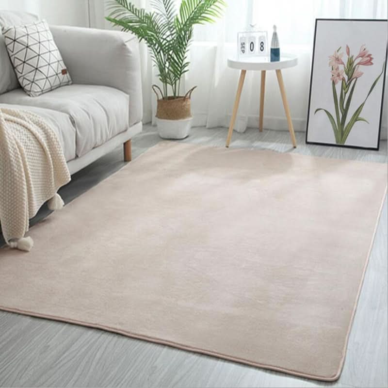 Coral Living Room Rug - Non-Slip & Soundproof Fleece Area Rug in 12 Colors 6
