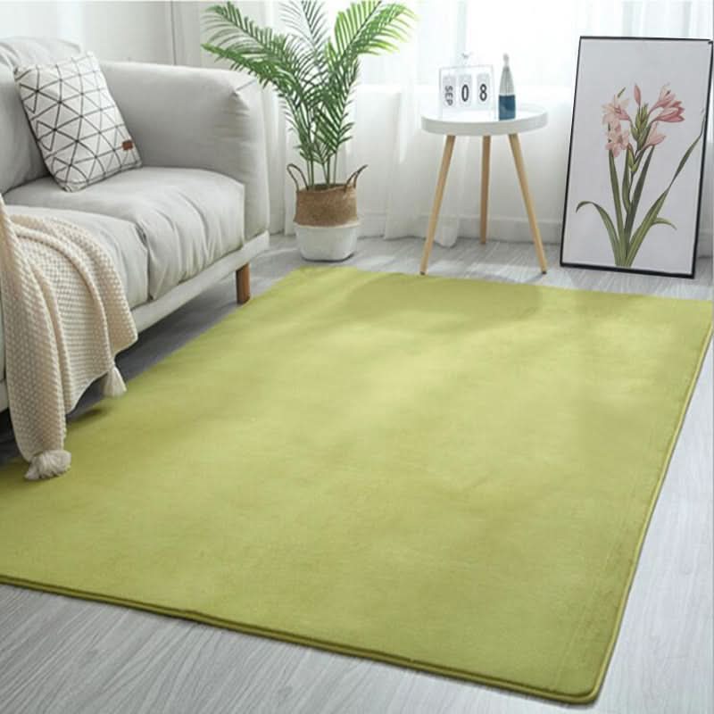 Coral Living Room Rug - Non-Slip & Soundproof Fleece Area Rug in 12 Colors 8