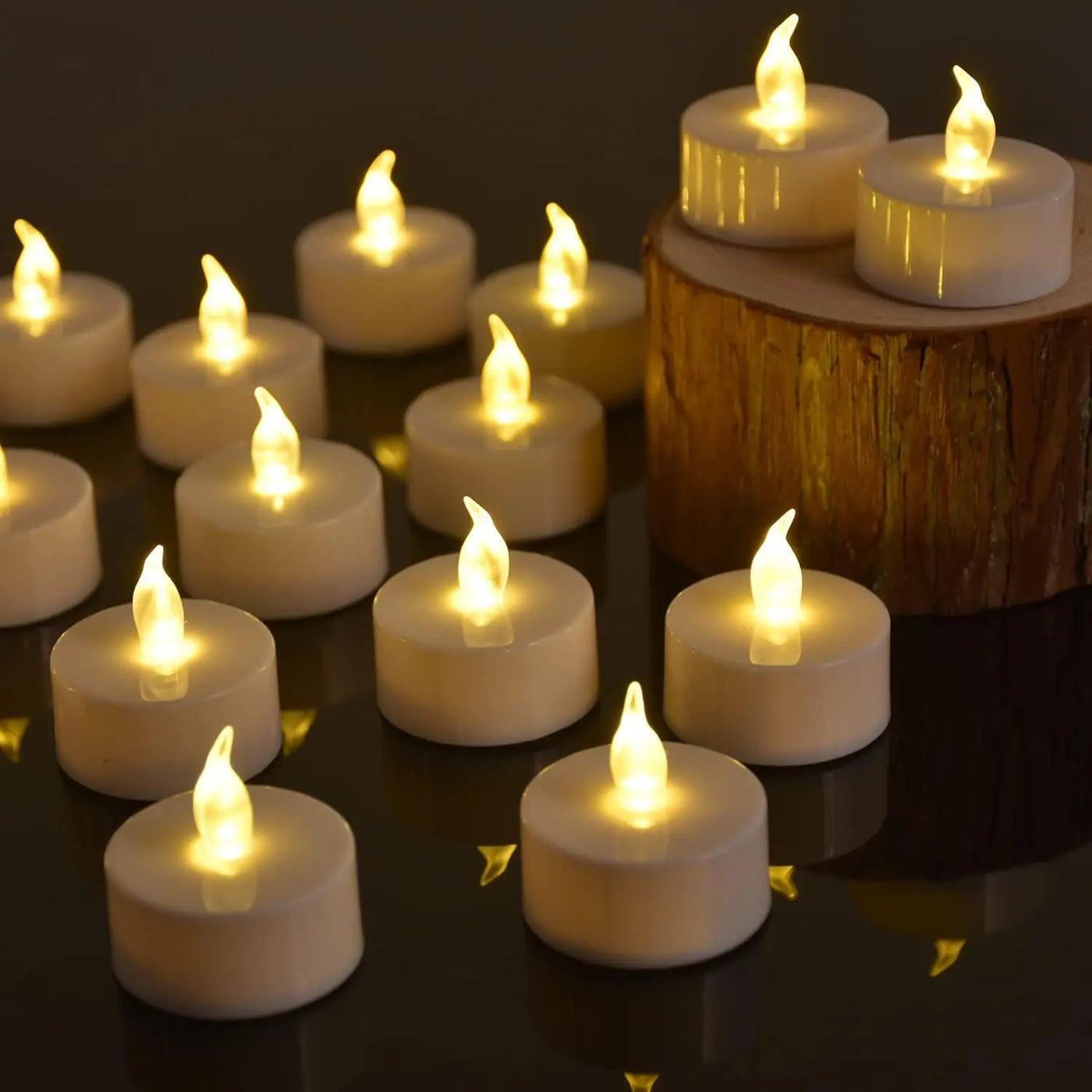 Creative Flameless LED Tea Light Candles - Warm White for Home Decor 0