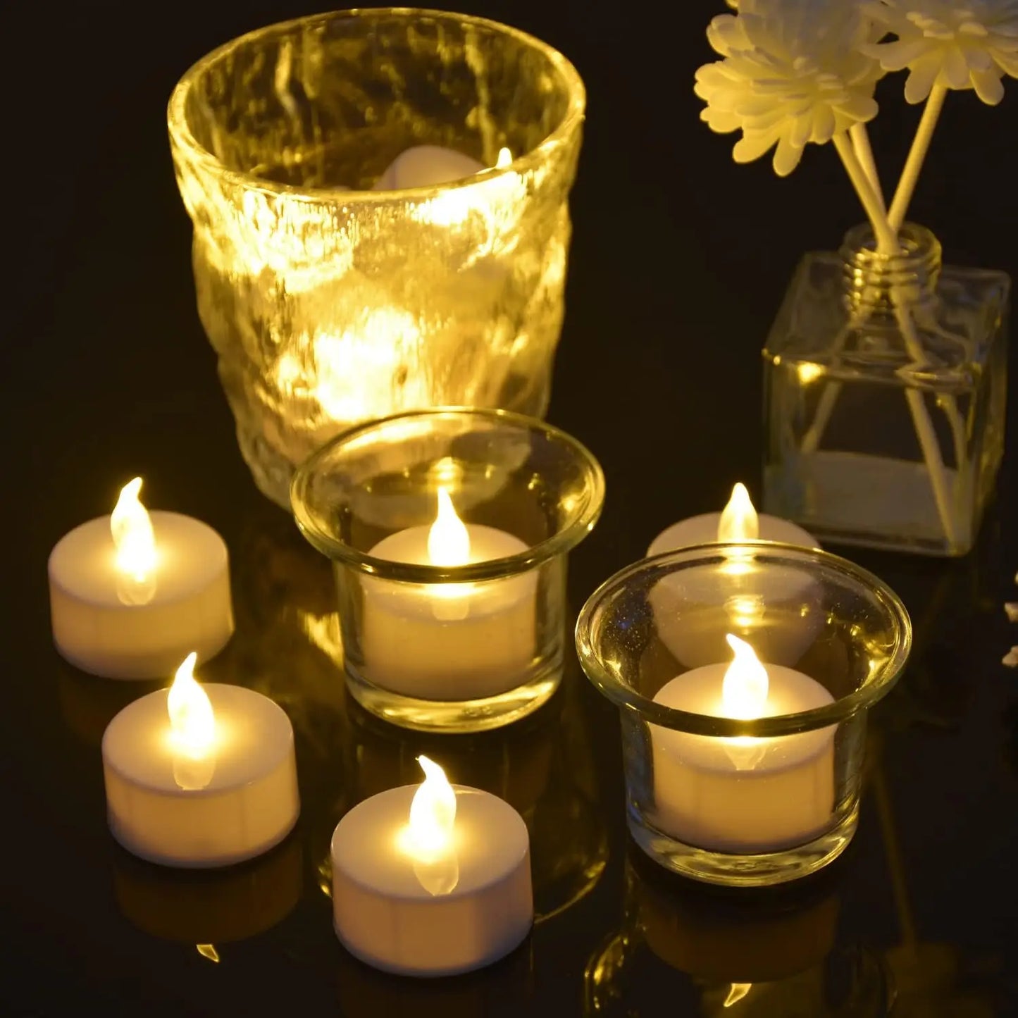 Creative Flameless LED Tea Light Candles - Warm White for Home Decor 2