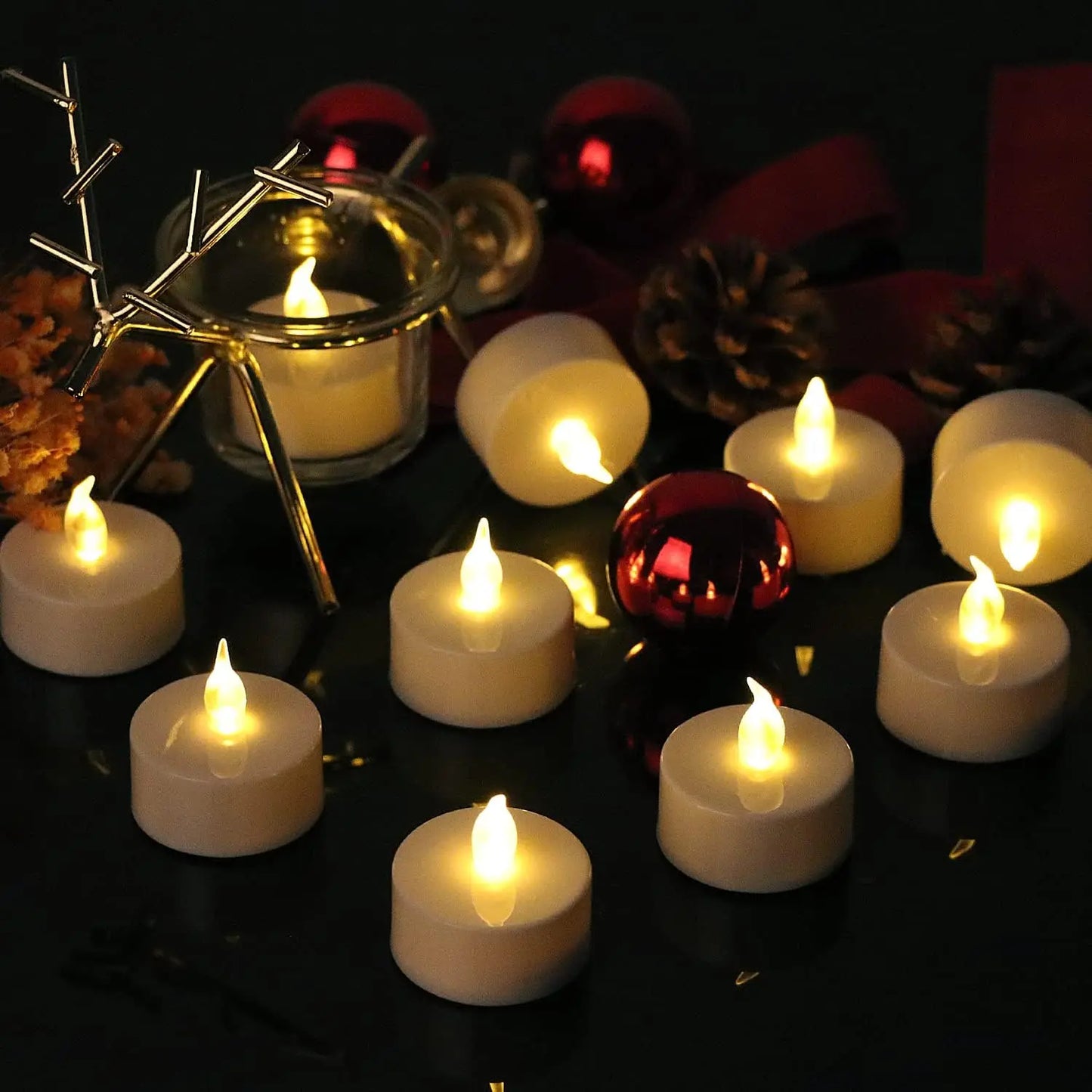 Creative Flameless LED Tea Light Candles - Warm White for Home Decor 3