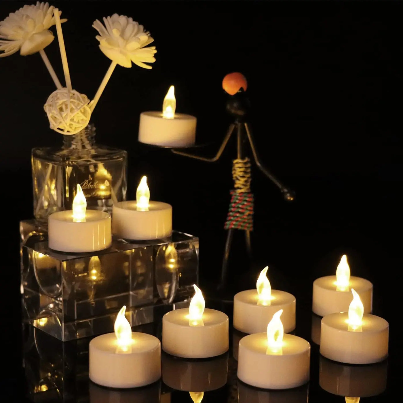 Creative Flameless LED Tea Light Candles - Warm White for Home Decor 4