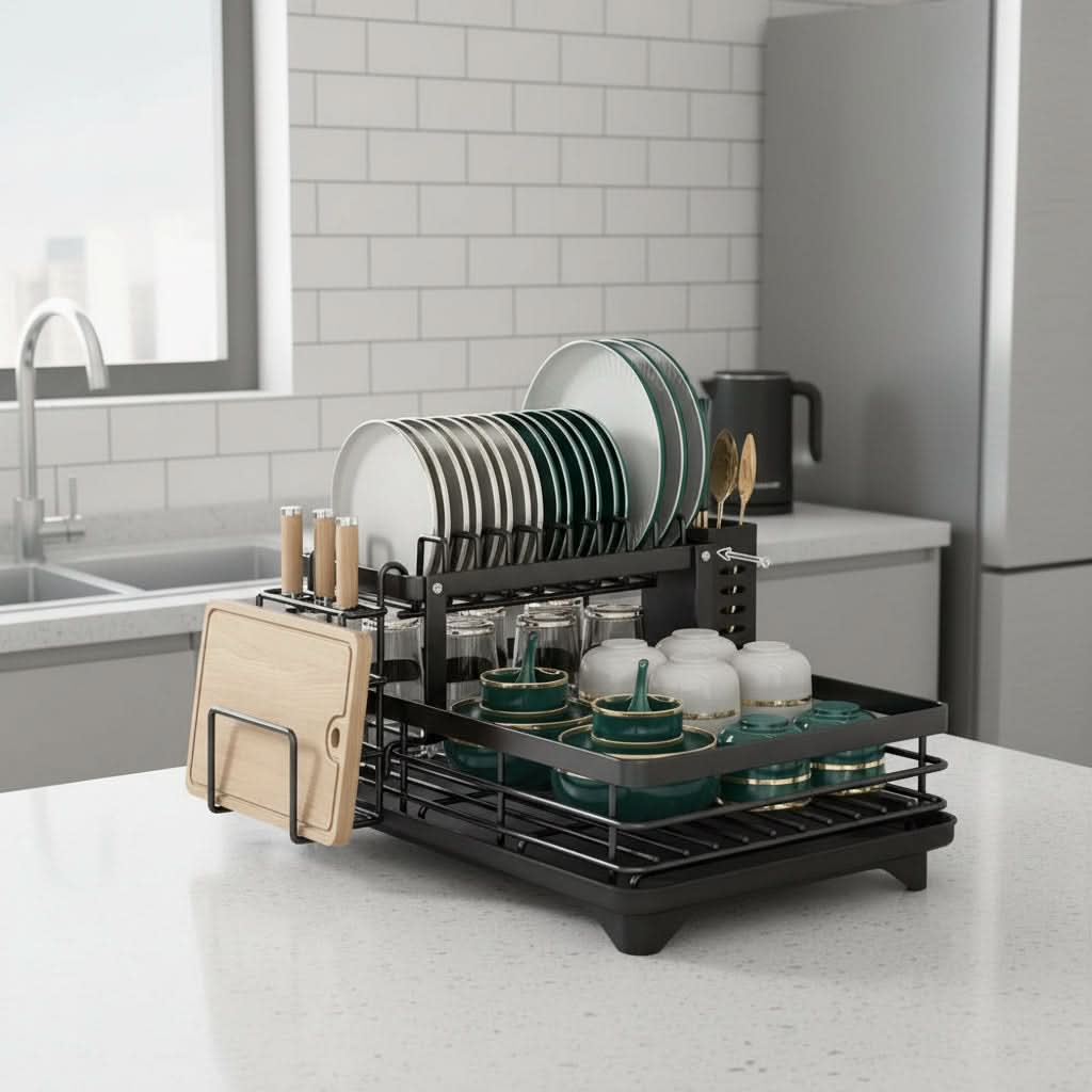 DRAINMERA – Dish Drainer Rack for Easy Everyday Cleanup