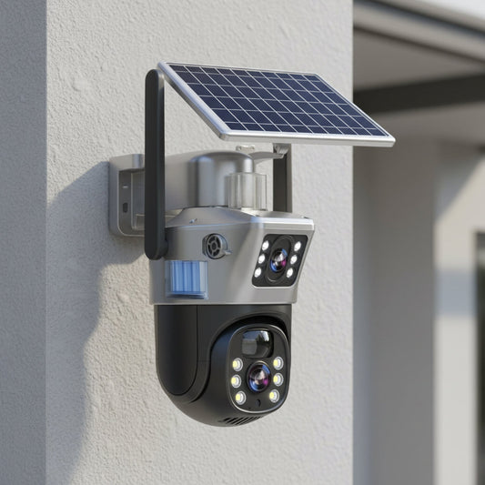 DUALGUARD CAM - 4K Wireless Security Camera with Solar Panel & 360° Control 0