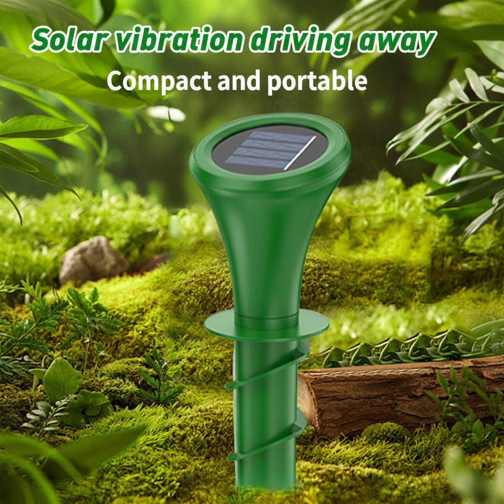 VERDAGUARD – Solar Mole Repellent with Silent Vibration for Eco-Friendly Garden Protection