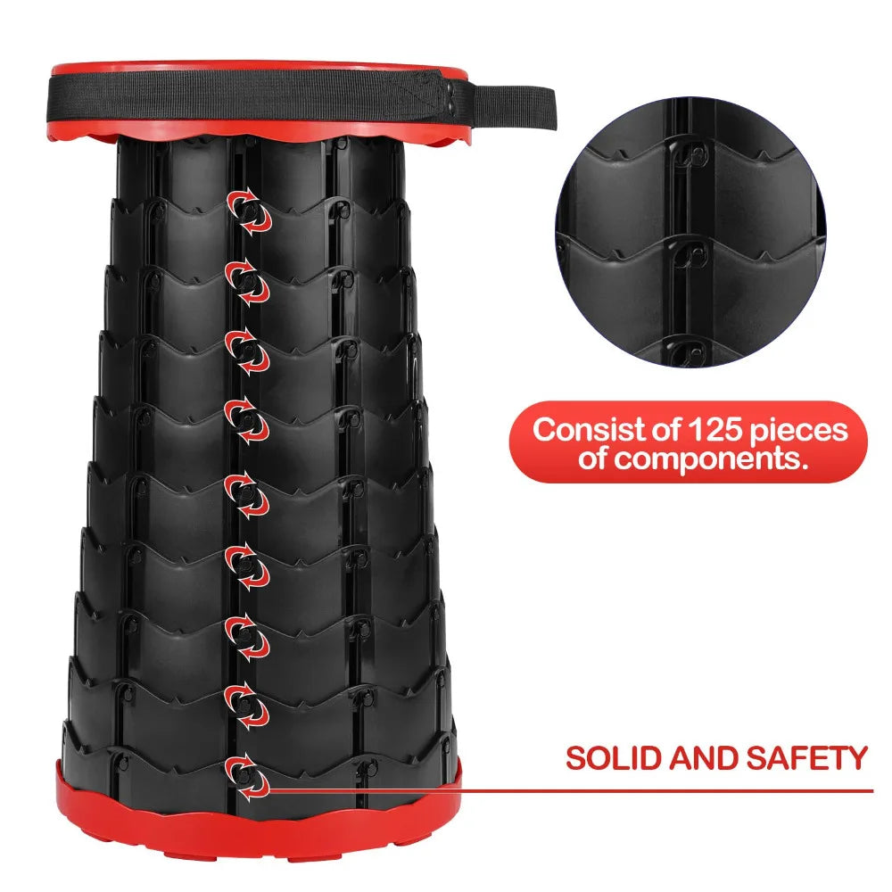 STACKSEAT – Sgabello da Campeggio Telescopico Portatile