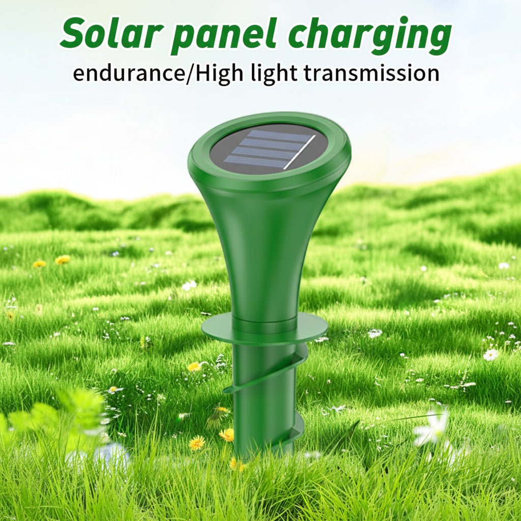 VERDAGUARD – Solar Mole Repellent with Silent Vibration for Eco-Friendly Garden Protection