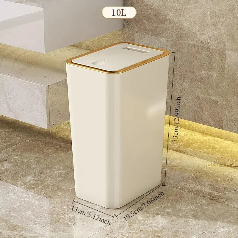 PRESSLUX – Slim Press Top Trash Can 12L