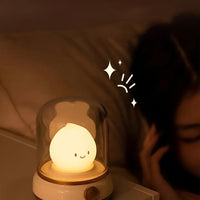 SOMNIFLORA – USB Bedside Lamp for Soothing Light and Sound