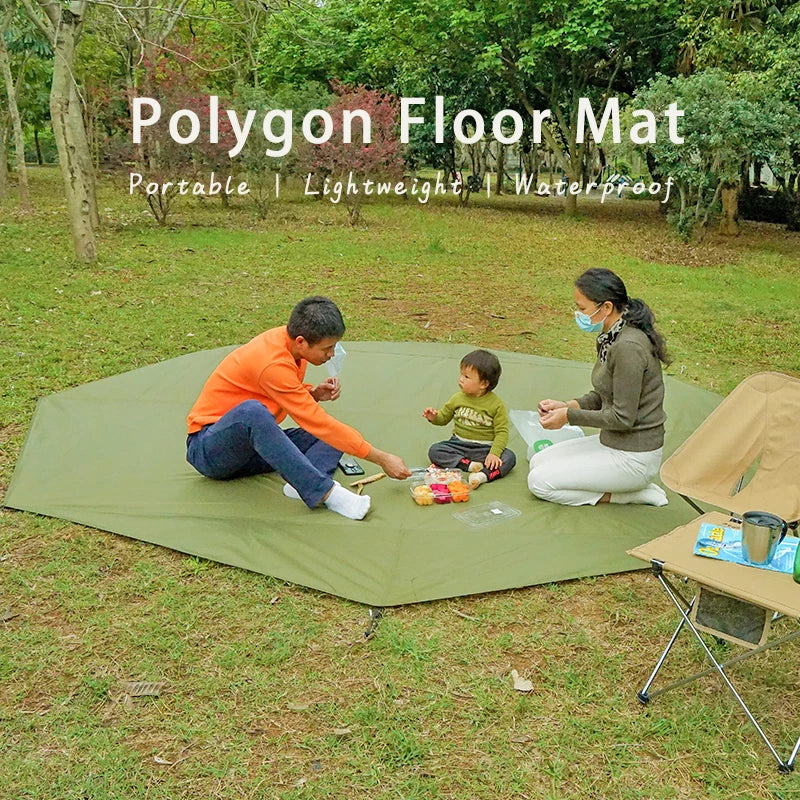 Durable Waterproof Camping Mat - Lightweight Oxford Groundsheet with Stakes 3