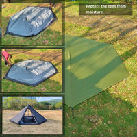 Durable Waterproof Camping Mat - Lightweight Oxford Groundsheet with Stakes 4