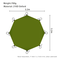 Durable Waterproof Camping Mat - Lightweight Oxford Groundsheet with Stakes 6