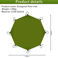 Durable Waterproof Camping Mat - Lightweight Oxford Groundsheet with Stakes 9