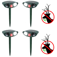 EcoGuard - Solar Ultrasonic Deer Repellent 4 Pack - Motion Activated Deterrent 0