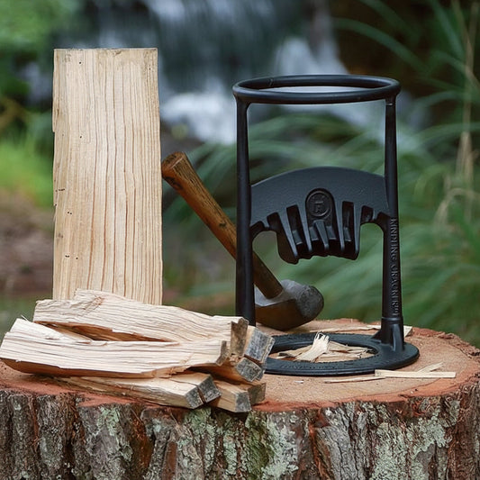 Efficient Compact Steel Log Splitter for Safe Firewood & Kindling Preparation 0