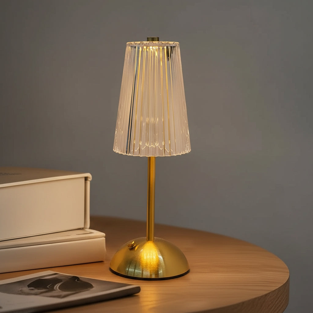 Elegant Acrylic Rechargeable Table Lamp with Touch Sensor & Dimmable Light 10