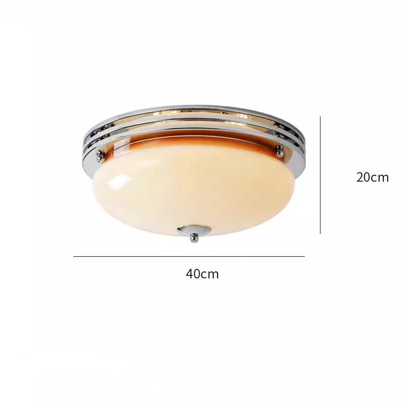 Elegant Bauhaus Flush Mount Ceiling Light - Milk Coffee Glass Shade for Modern Spaces 6