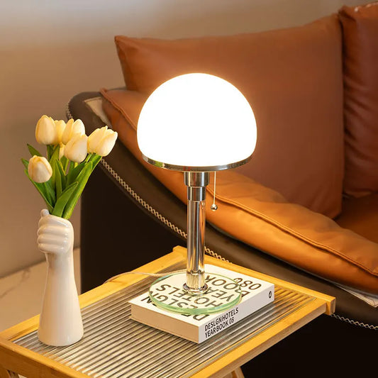 Elegant Bauhaus Table Lamp - Antique Glass Design for Living Room & Bedroom 0