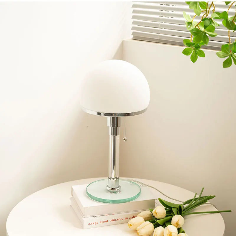 Elegant Bauhaus Table Lamp - Antique Glass Design for Living Room & Bedroom 1