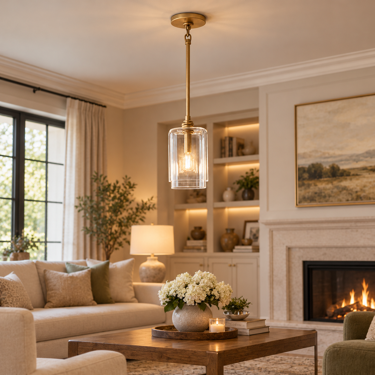AURECLIXA – Transparent Pendant Light for Gentle Room Illumination