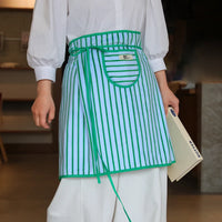 Elegant Stripe Kitchen Apron for Women - Fast Absorption & Adjustable Fit 6