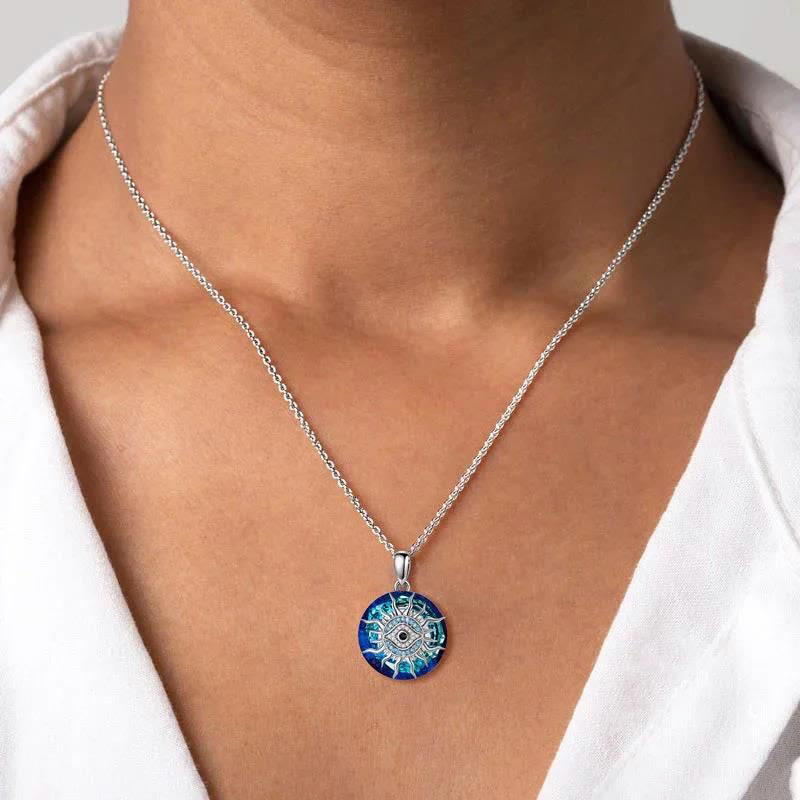 Evil Eye Necklace - Spiritual Protection Amulet with Adjustable Silver Chain 2