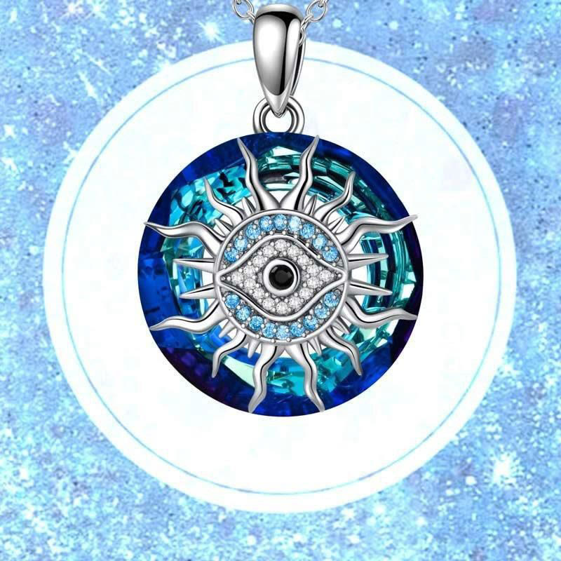 Evil Eye Necklace - Spiritual Protection Amulet with Adjustable Silver Chain 3