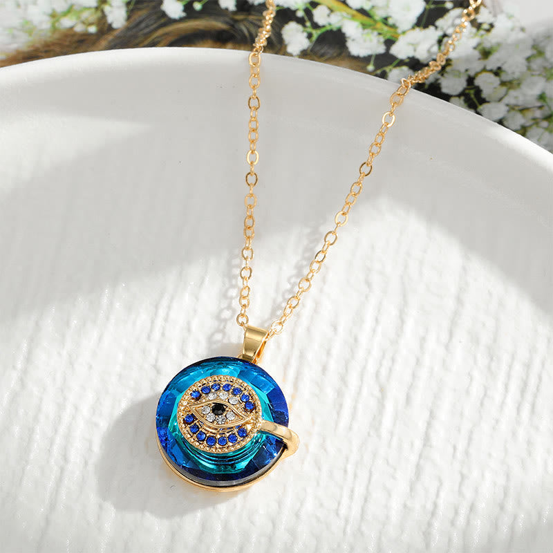 Evil Eye Necklace - Spiritual Protection Amulet with Adjustable Silver Chain 8