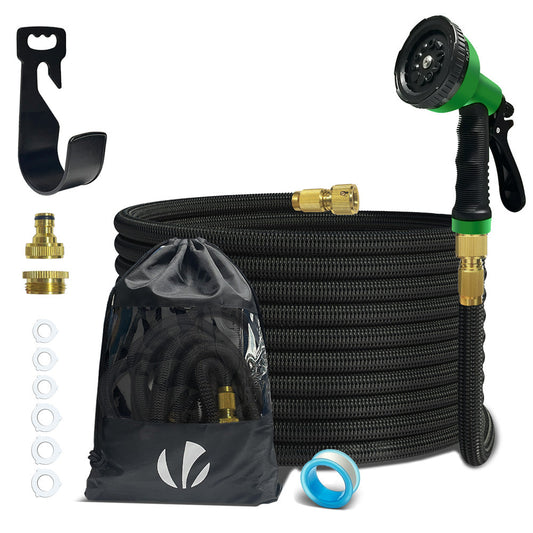 Expandable Garden Hose 15m with 10 Spray Modes, Brass Connectors & Durable Design 0