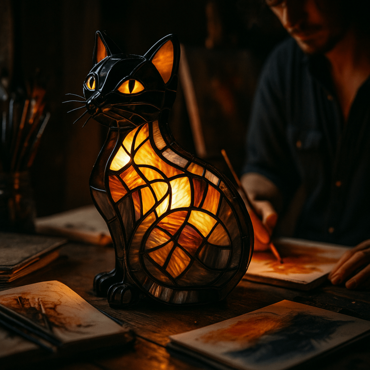 FELIGLOW - Soft LED Cat Night Lamp for Cozy Ambiance and Relaxation 5