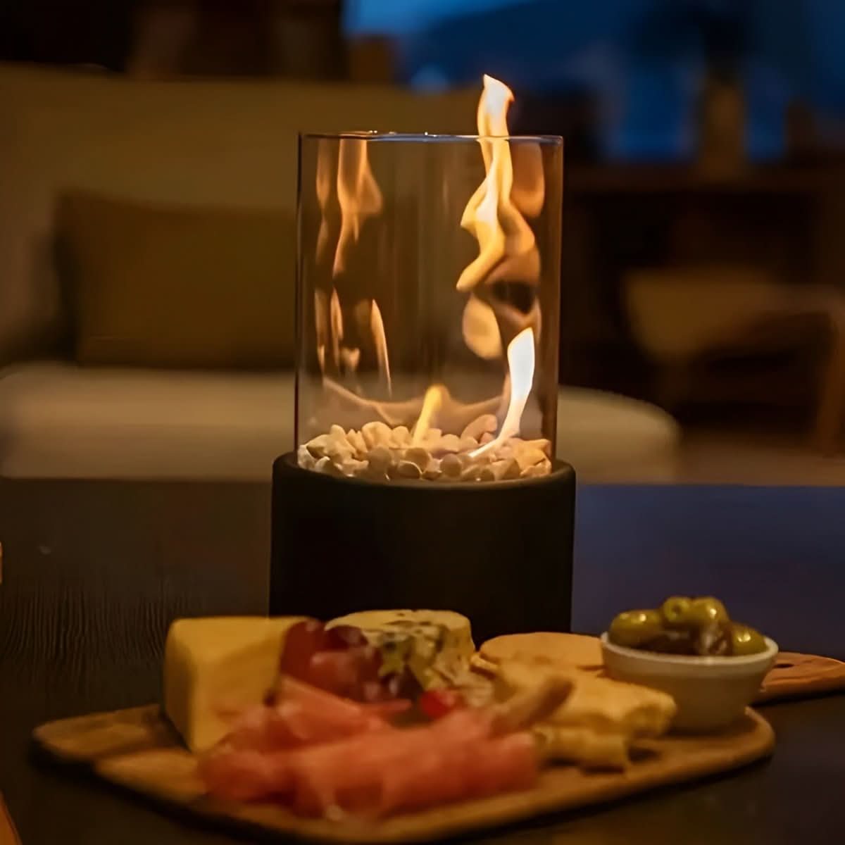 FLAMECORE - Portable Tabletop Fireplace for Clean-Burning Ambient Lighting 1
