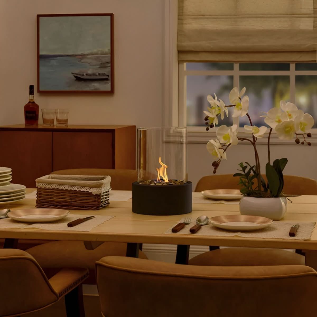 FLAMECORE - Portable Tabletop Fireplace for Clean-Burning Ambient Lighting 8
