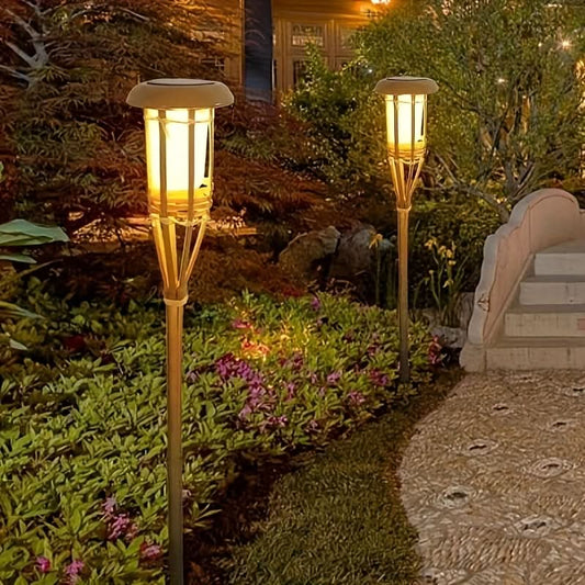FLAMEGLOW - Solar Bamboo LED Lights with Flickering Flame Effect 4
