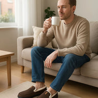 FLEECYFEET - Warm Sheep's Wool Loafer Slippers for Cozy Indoor Comfort 1