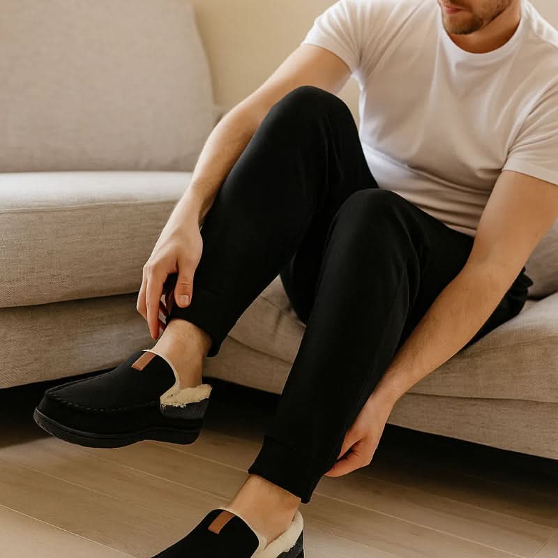 FLEECYFEET - Warm Sheep's Wool Loafer Slippers for Cozy Indoor Comfort 2