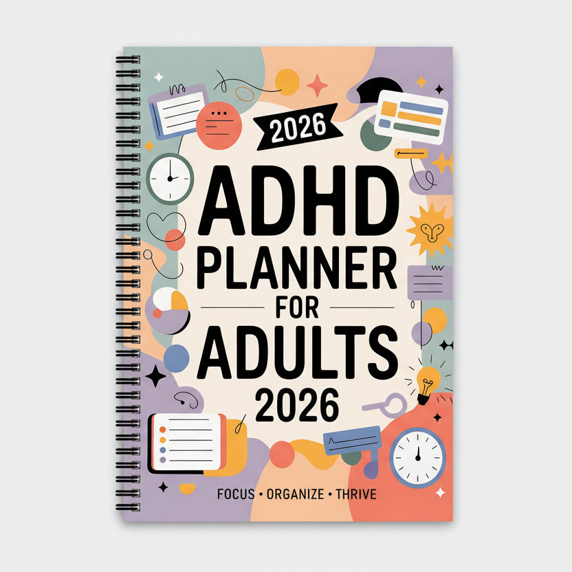 FOCUSVAULT - 2026 ADHD Adult Planner for Structured Daily & Weekly Productivity 0