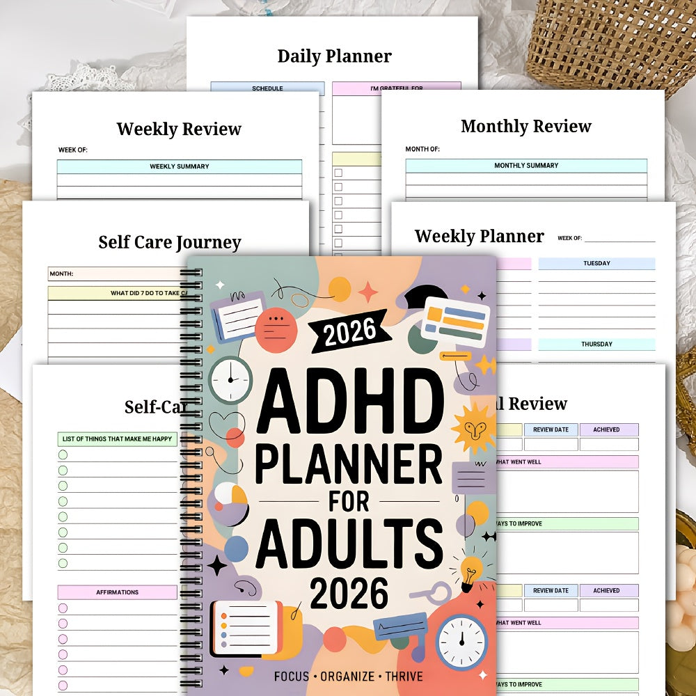 FOCUSVAULT - 2026 ADHD Adult Planner for Structured Daily & Weekly Productivity 6