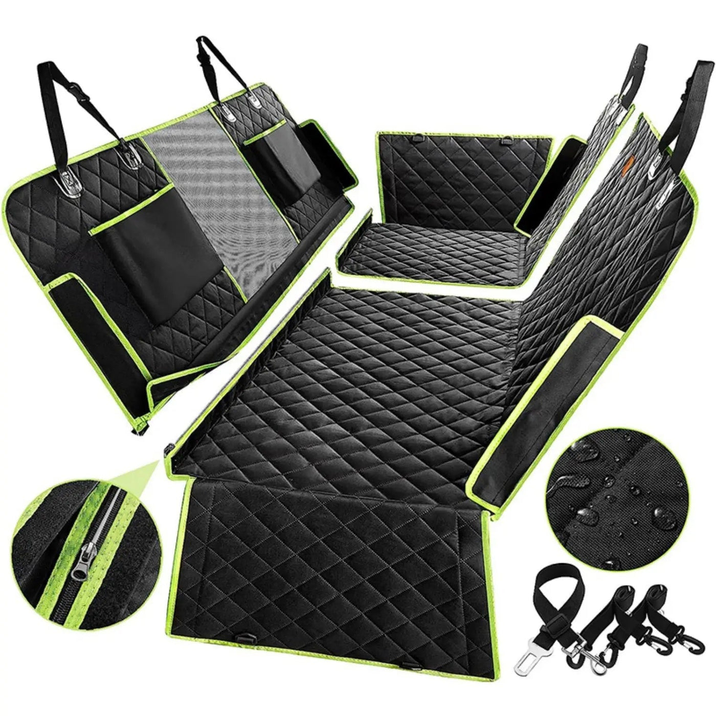 FURRIDE - 6-in-1 Multi-Functional Dog Car Seat Cover for Comfort & Cleanliness 0