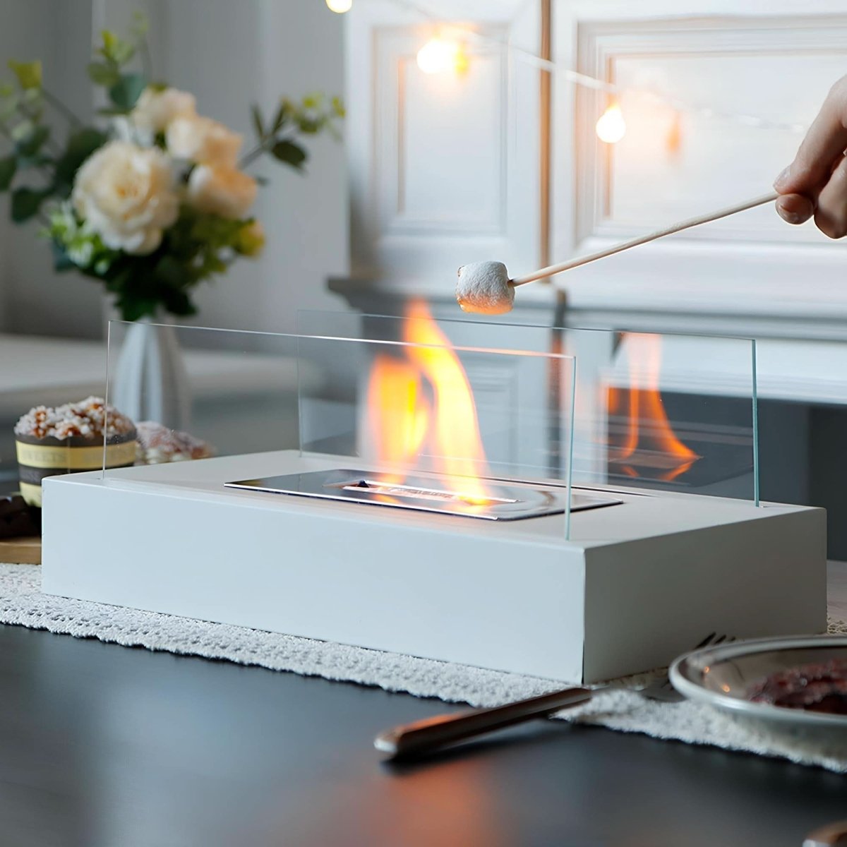 FlameGlow - Bioethanol Tabletop Fireplace, Portable Table Top Fire Bowl for Indoor & Outdoor Use 5