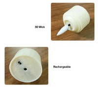 Flameless 3D Wick LED Tea Light Candles with Remote Control & Timer 1
