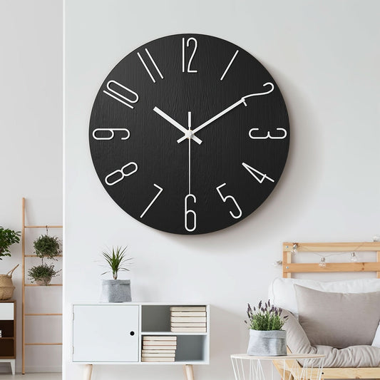 Frameless Modern Wall Clock with Silent Quartz Movement - Elegant Wall Clock Decor 1