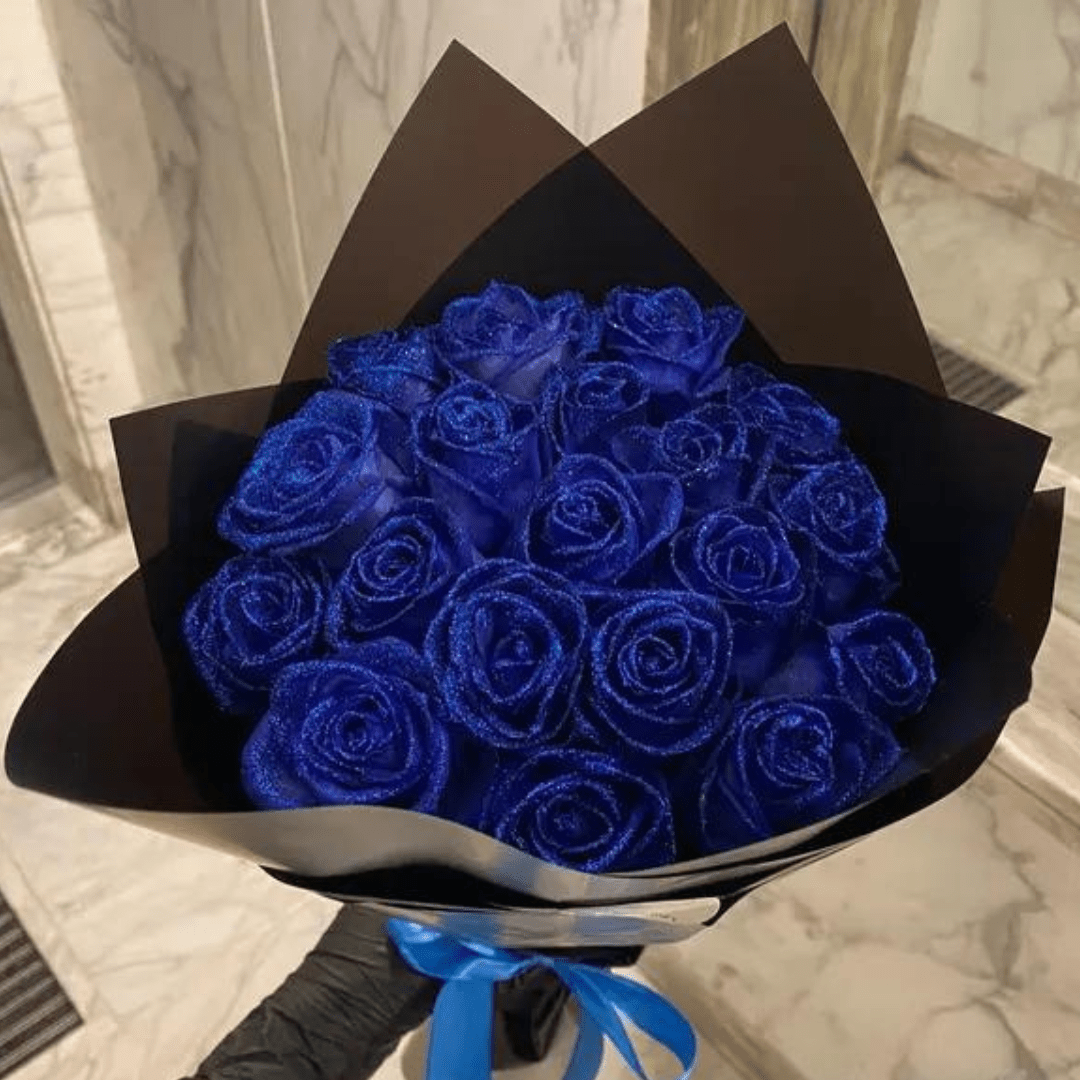 GLAMROSE - Artificial glitter rose designed for long-lasting elegance and luxurious home decoration without maintenance 0