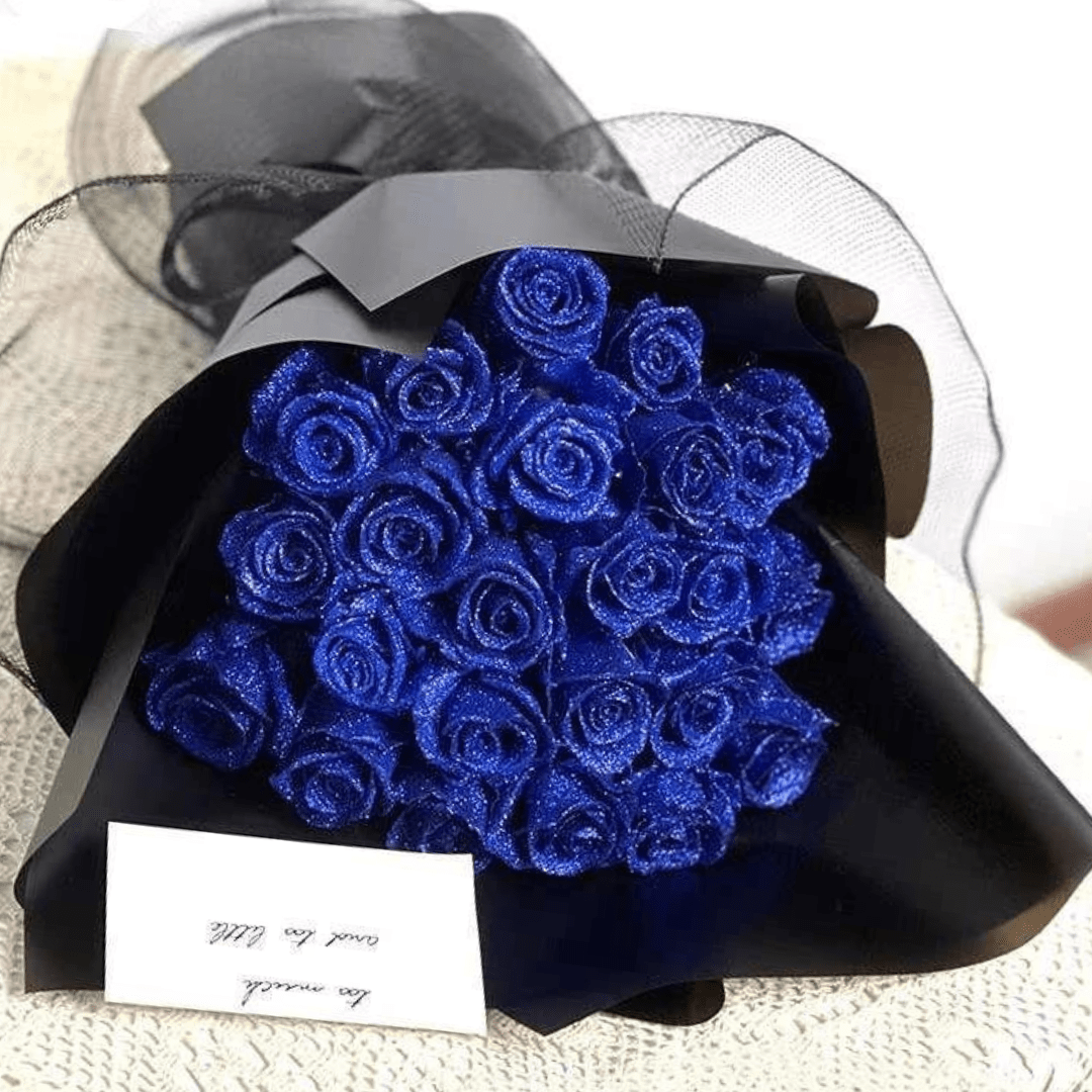 GLAMROSE - Artificial glitter rose designed for long-lasting elegance and luxurious home decoration without maintenance 3